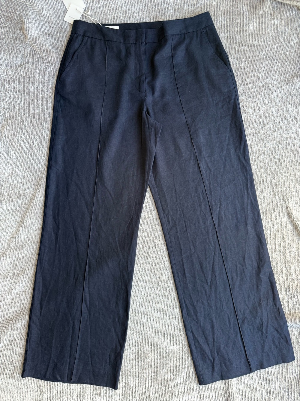 Zara Women’s Linen Safari Pants Navy Blues Size L